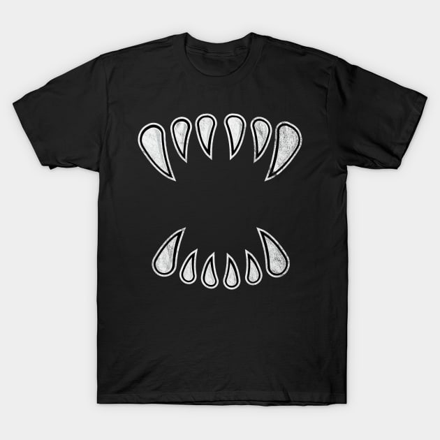 Halloween Monster Vampire Fangs T-Shirt by astralprints